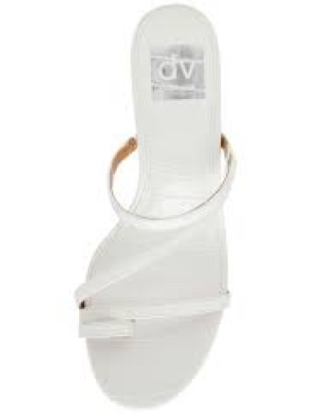 DV by Dolce Vita White Minimalist Crossover Slide Sandal